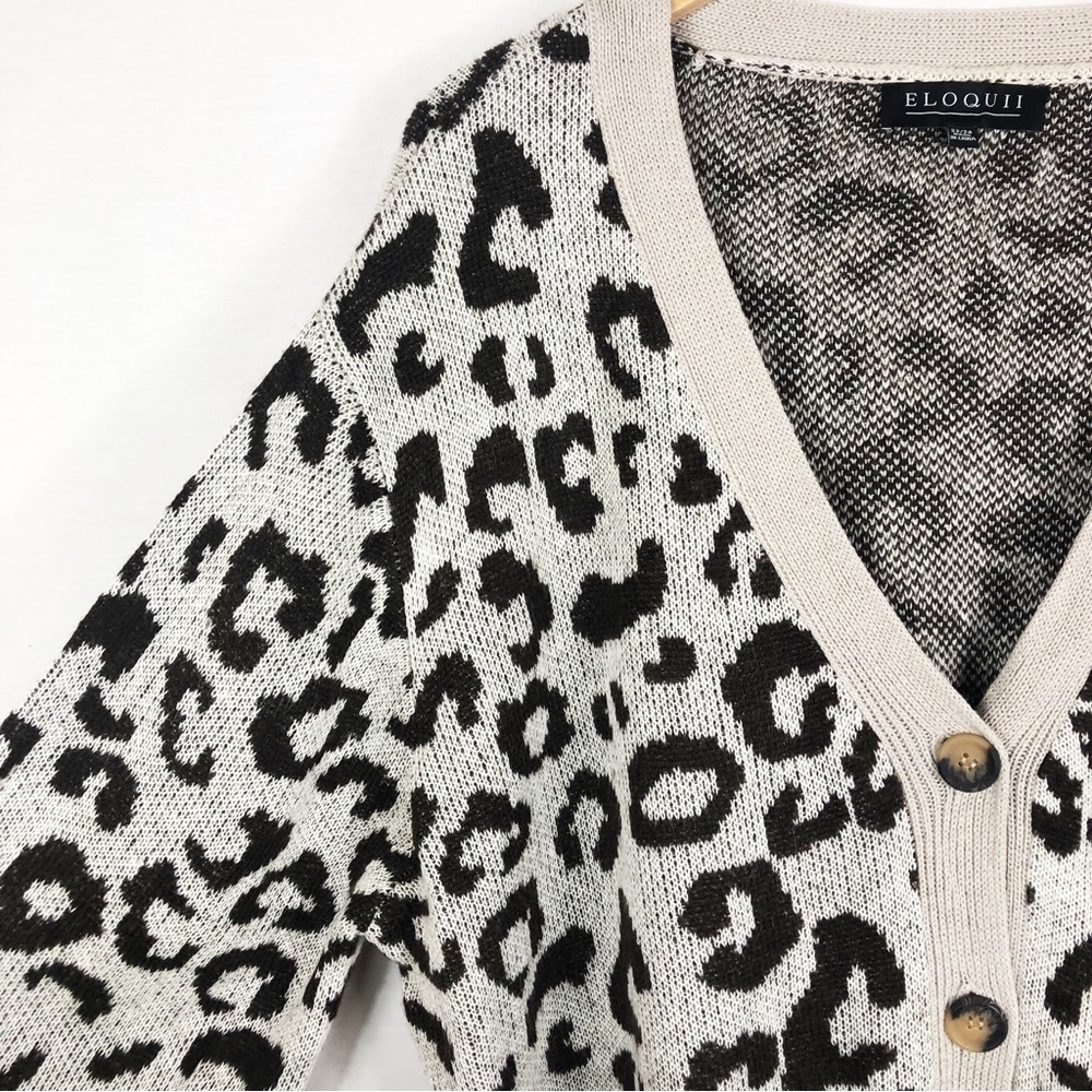 Eloquii Leopard Print Button Front Cardigan | Bro… - image 7